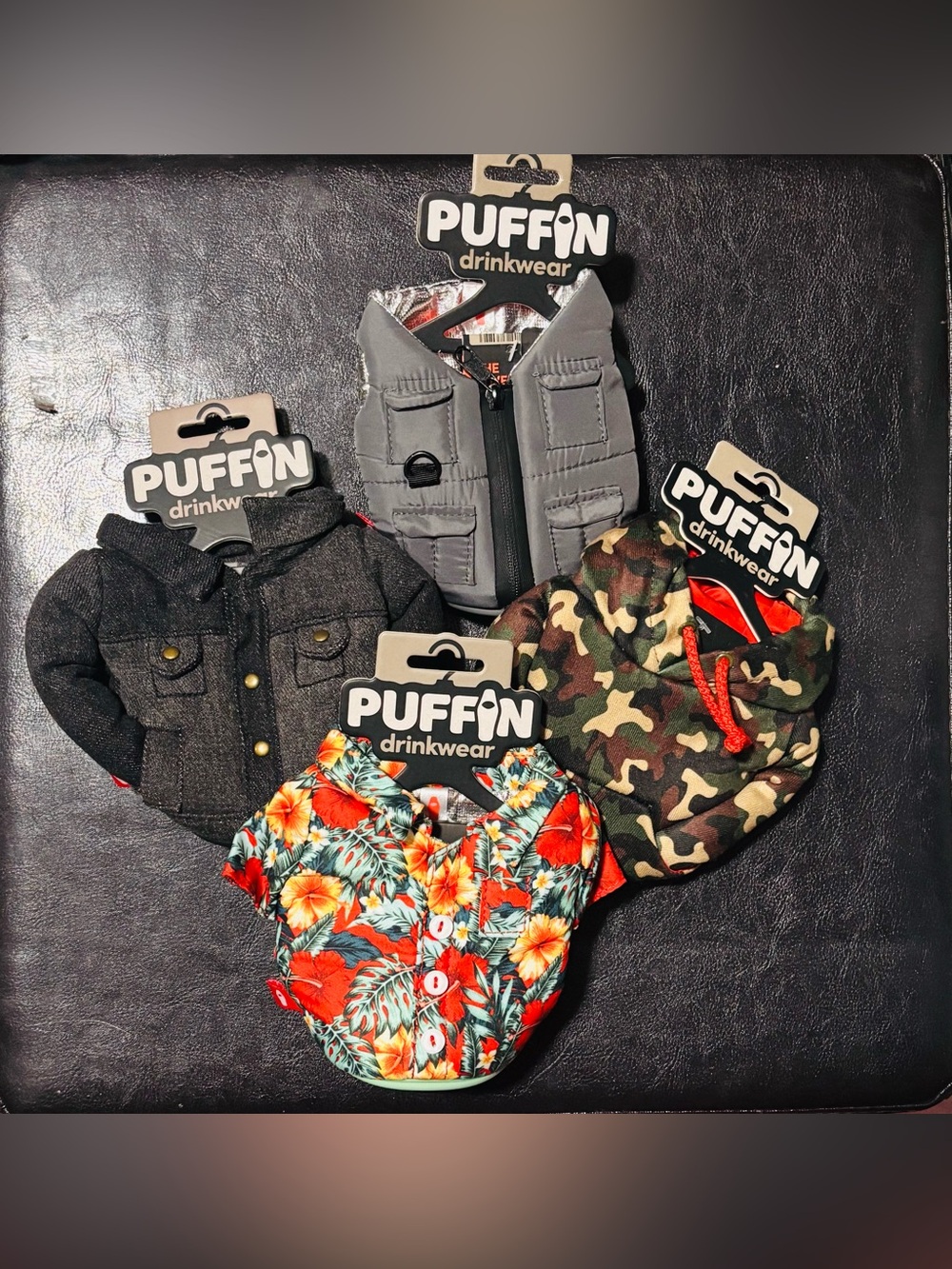 Set of 4: Puffin Insulated Drinkwear with Silicone Bottom
